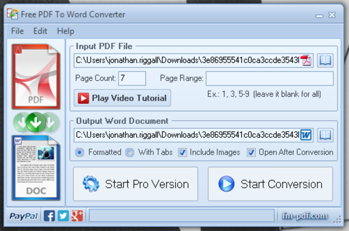 Pdf to word converter free download.